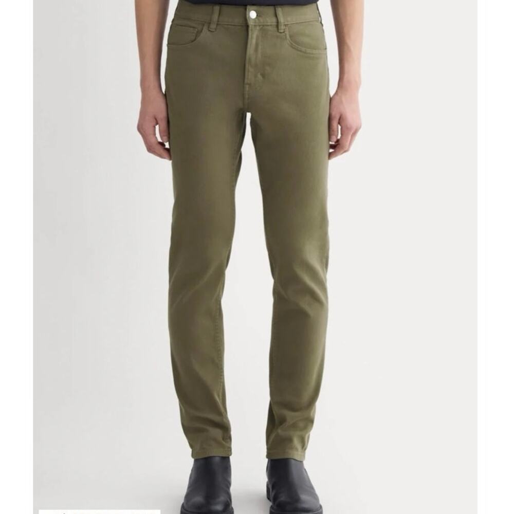 Everlane THE STRETCH TWILL 5-POCKET PANT in Kalamata Olive Green Size 33x32